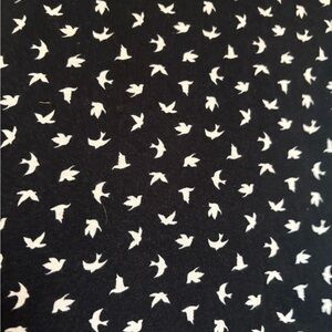 torrid Black Pet Fabric with White Bird Print